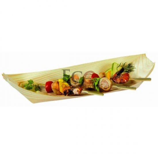Wooden Boat Trays 5.1 Inch x 3.1 (3.5oz) 2000/cs - Click Image to Close