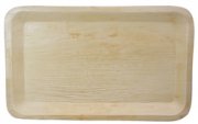 16" x 10" Large Catering Rectangle Palm Compostable Tray, 50/cs