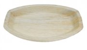 14" x 10 " Rimmed Oval Compostable Palm Platter, 100/case