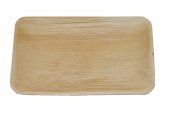 9"x6" Rectangular Biodegradable Fallen Palm Leaf Plates (100/cs)