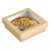 Kraft Brown Box With Window Lid - Base: 9 x 9 X 1.8 - 200/CS