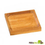 PODA Bamboo Mini Square Dish - 2.4 X 2.4 - 144/CS