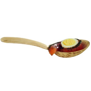 Bamboo Asian Spoon 5 Inch 600/cs - Click Image to Close